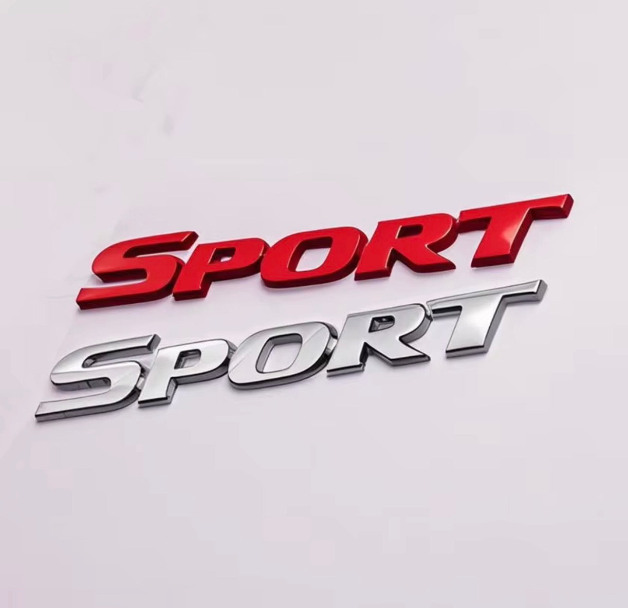 3D Chrome Metal Car Letters, SPORT Emblem, Sports Badges and Decals, Rear Trunk Accessories