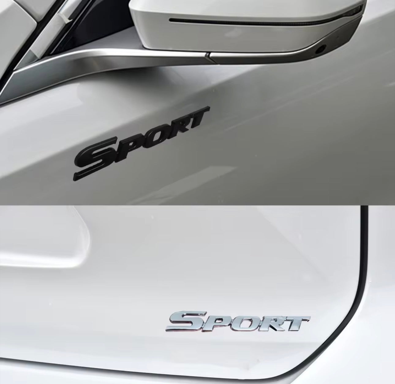 3D Chrome Metal Car Letters, SPORT Emblem, Sports Badges and Decals, Rear Trunk Accessories