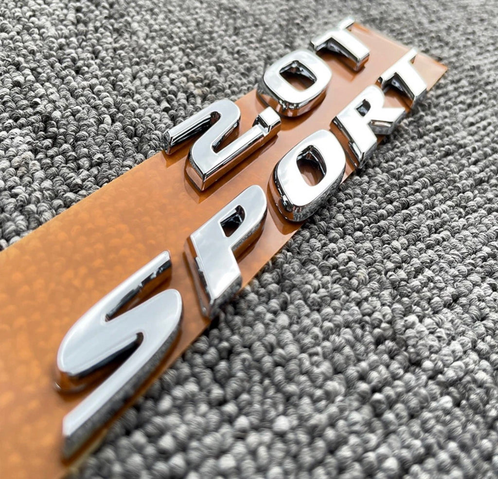 Rear Logo 2018-2022 "2.0T Sport" Badge Emblem Nameplate Chrome