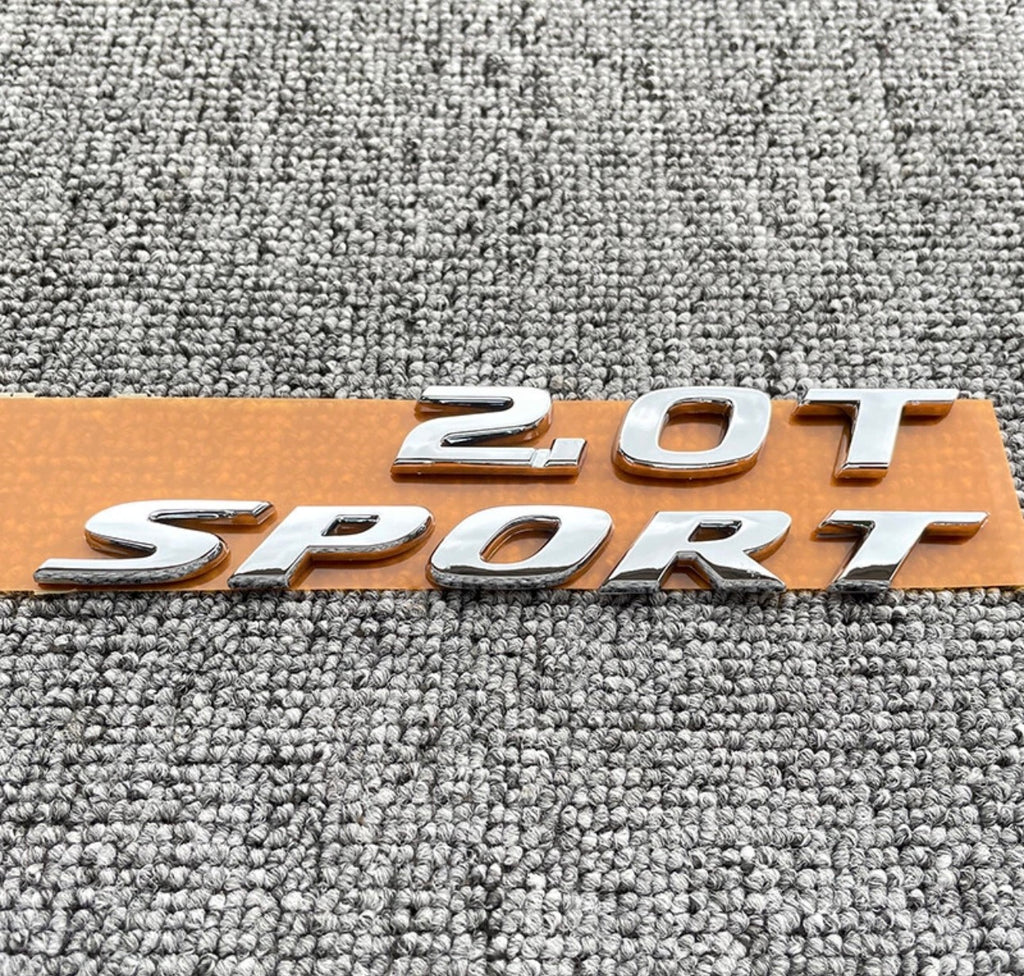 Rear Logo 2018-2022 "2.0T Sport" Badge Emblem Nameplate Chrome