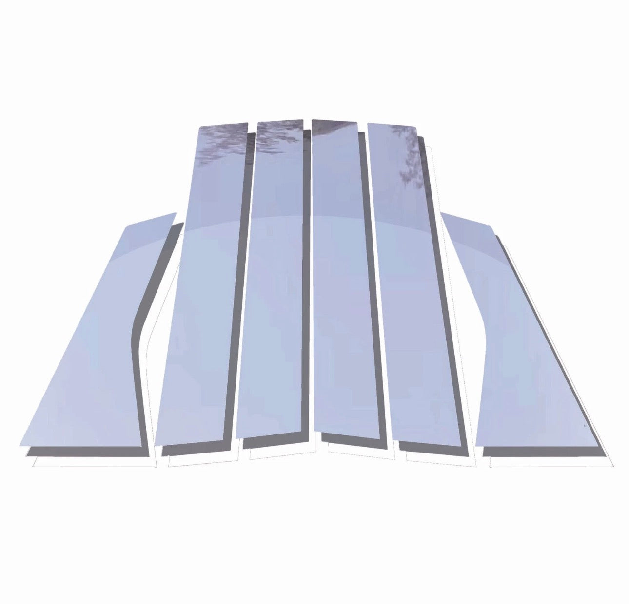 6pcs Pillar Post for Honda Accord 2018-2022 Window Door Trim Cover Chrome