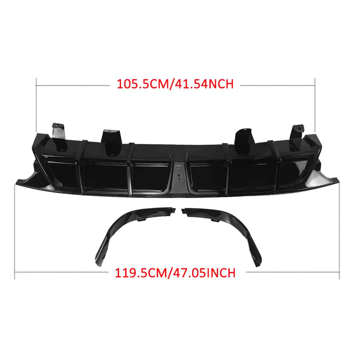 YOFER body kit for 2018-2022 Honda Accord: rear diffuser, bumper lip, gloss black, lower spoiler splitter.