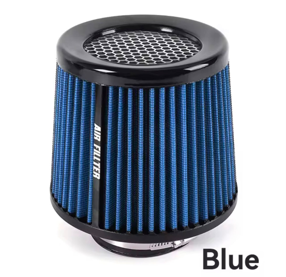 Green 3" 76mm High Flow Inlet Cold Air Intake Cone Replacement Dry Air Filter