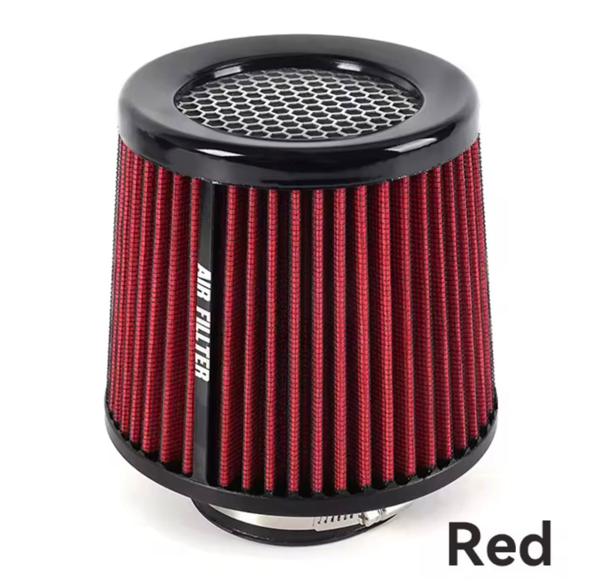 Green 3" 76mm High Flow Inlet Cold Air Intake Cone Replacement Dry Air Filter